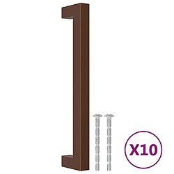 vidaXL Poignées d'armoire 10 pcs bronze 160 mm acier inoxydable