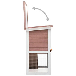 Acheter Helloshop26 Clapier d'extérieur 90 x 45 x 80 cm 1 porte marron bois 02_0000587