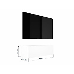 Avis 3XELIVING Meuble TV suspendu, D: l : 100 cm, H : 34 cm, P : 32 cm BLANC MAT