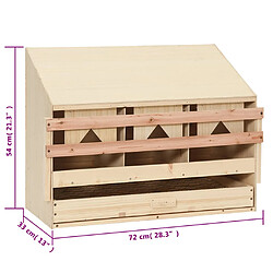 vidaXL Pondoir 3 compartiments 72x33x54 cm bois de pin massif pas cher