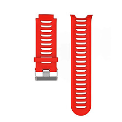 Wewoo Bracelet pour montre connectée Dragonne en silicone de couleur solide Garmin Forerunner 910XT rouge