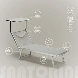 Avis Beach And Garden Design Bain de soleil Chaise longue transats aluminium Santorini 2 pièces, Couleur: Gris