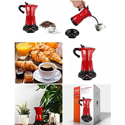 Livoo Cafetière italienne électrique Rouge et noir 6 tasses socle pivotant à 360° témoin lumineux