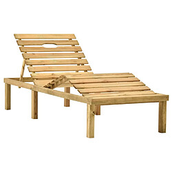 Maison Chic Chaise longue avec coussin | Bain de soleil Relax | Transat rouge Bois de pin imprégné -GKD59877