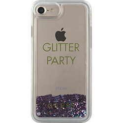 Guess Maroquinerie Coque rigide liquide avec paillettes violettes Guess pour iPhone 6/6S/7/8