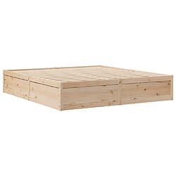 Vidaxl Cadre de lit 200x200 cm bois de pin massif