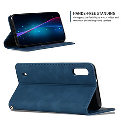 Acheter Wewoo Housse Coque Etui en cuir avec rabat horizontal magnétique Business Skin Feel pour Galaxy M10 bleu marine