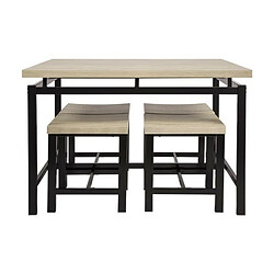 VENUS Set Table + 4 tabourets - Imitation bois - L 110 x P 70 x H 75 cm