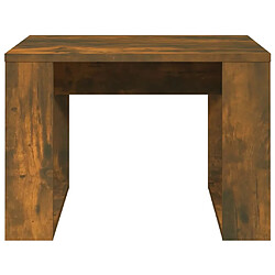 Acheter vidaXL Table d'appoint Chêne fumé 50x50x35 cm Bois d'ingénierie