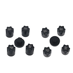 8 Pièces Alun RC Voiture Roue Jante Bouchon Central Pour 1/10 TRX4 D90 Tamiya Noir