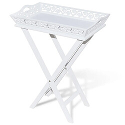 Maison Chic Table d'appoint | Table Basse avec plateau Blanc -GKD81376