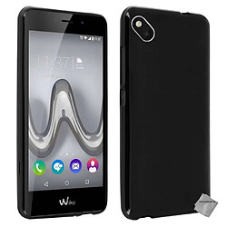 Htdmobiles Coque silicone gel fine pour Wiko Sunny 2 Plus + verre trempe - NOIR