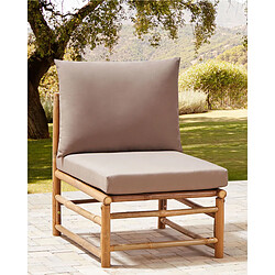 Beliani Chaise de jardin CERRETO Bois Taupe