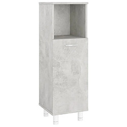 Maison Chic Armoire de salle de bain,Meuble de rangement,Meuble haut Gris béton 30x30x95 cm Aggloméré -GKD777547