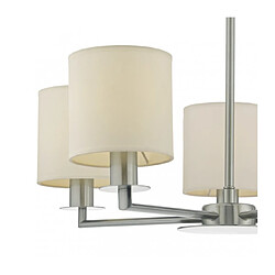 Luminaire Center Suspension Tyler nickel satiné et 5 ampoules