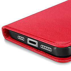 Mayaxess Étui pour iPhone 16 Pro Portefeuille avec Dragonne Rouge pas cher