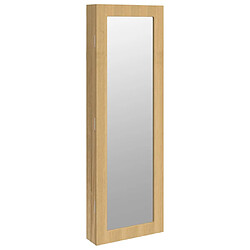 vidaXL Armoire à bijoux avec miroir murale 30x8,5x90 cm