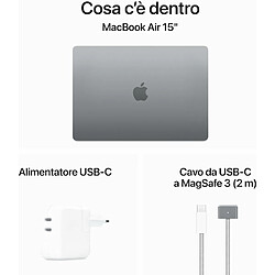 Acheter Apple MacBook Air Ordinateur portable 38,9 cm (15.3') Apple M M3 8 Go 512 Go SSD Wi-Fi 6E (802.11ax) macOS Sonoma Gris