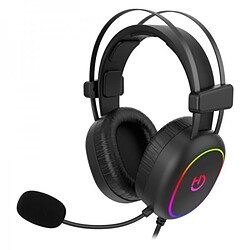 Casque avec Microphone Gaming Hiditec Erys ARGB Noir Multicouleur