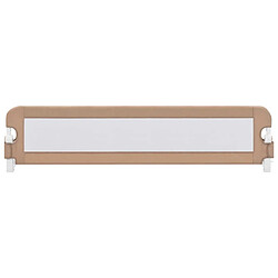 Avis vidaXL Barrière de sécurité de lit enfant Taupe 180 x 42 cm Polyester