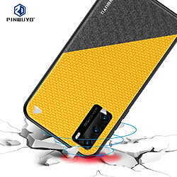 Coque en TPU + PU anti-chute jaune pour votre Huawei P40