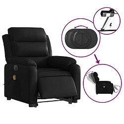 Acheter vidaXL Fauteuil inclinable de massage électrique noir similicuir