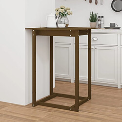 vidaXL Table de bar Marron miel 80x80x110 cm Bois massif de pin