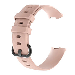 Wewoo Bracelet montre en silicone à motif de diamants pour Fitbit Charge 3 (rose pâle)