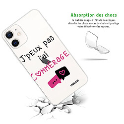 Avis Coque iPhone 12 mini souple transparente Commérages Motif Ecriture Tendance Evetane