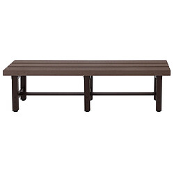 Acheter Mendler Banc de jardin alu HWC-K60, banc banc de parc banc de balcon, résistant aux intempéries WPC 150cm, brun