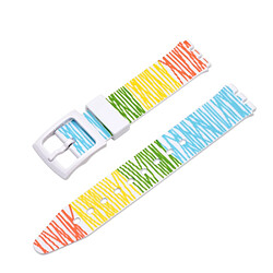 Bracelet en silicone réglable, 16mm, c7 pour votre Swatch Wrist Band