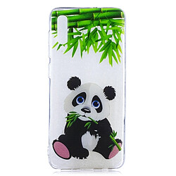 Wewoo Coque Souple Étui de protection en TPU transparent à motif coloré pour Galaxy A50 Panda