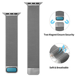 Acheter PHONECARE Bracelet Confortable Milanais Avec Fermoir Magnétique pour Apple Watch Series 7 - 45mm - Gris