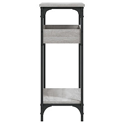 Acheter vidaXL Table console avec étagère sonoma gris 75x29x75 cm