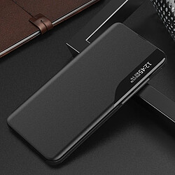 Ozzzo eco cuir view coque elegant etui avec flip cover et fonction stand xiaomi redmi note 11 pro+ 5g (chine) / 11 pro 5g (chine) / mi11i hypercharge / poco x4 nfc 5g noir