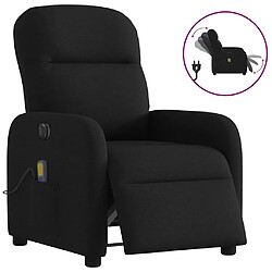 vidaXL Fauteuil de massage inclinable électrique Noir Tissu