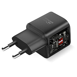 Swissten Chargeur GaN USB C 35W Ultra Rapide Compact avec Câble Lightning 1.2m Noir pas cher