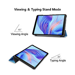 Enkay Etui en PU avec support tri-pliure bleu clair pour votre Huawei MatePad T8/Honor Tablet X7