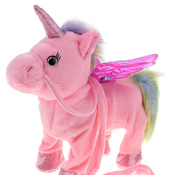 Acheter peluche peluche animal licorne musical cheval jouet electrique marche cheval rose