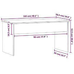 vidaXL Table basse gris béton 102x50,5x52,5 cm bois d'ingénierie pas cher