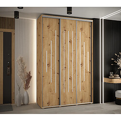 Abiks Meble Armoire Davos 12 À Portes Coulissantes 235,2/160/60 3 Portes