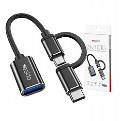 GUPBOO Adaptateur YESIDO 2IN1 OTG MICRO USB-C vers USB 3.0,JL127