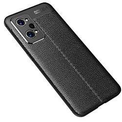 Coque en TPU texture litchi, flexible, noir pour votre Realme GT Neo2