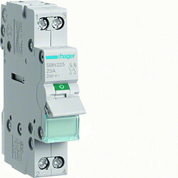 interrupteur modulaire - 2 pôles - 25a - hager sbn225