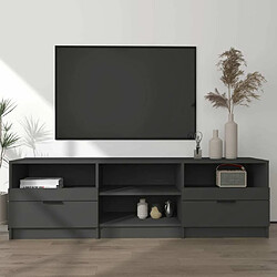 Maison Chic Meuble TV, Banc TV pour salon, Meuble de rangement Noir 150x33,5x45 cm Bois d'ingénierie -GKD12120