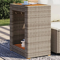 Maison Chic Table d'appoint | Table Basse de jardin dessus en bois gris 60x40x75 cm -GKD29011