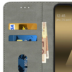 Avizar Housse Samsung Galaxy A20e Étui Porte-cartes Fonction Support gris pas cher