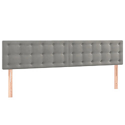 Avis vidaXL Tête de lit à LED Gris clair 200x5x78/88 cm Velours