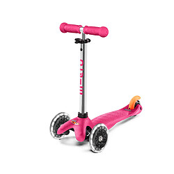 Trottinette 3 roues Mini Micro Plus LED rose