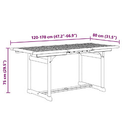 vidaXL Ensemble à manger de jardin 5pcs bois d'acacia solide textilène pas cher